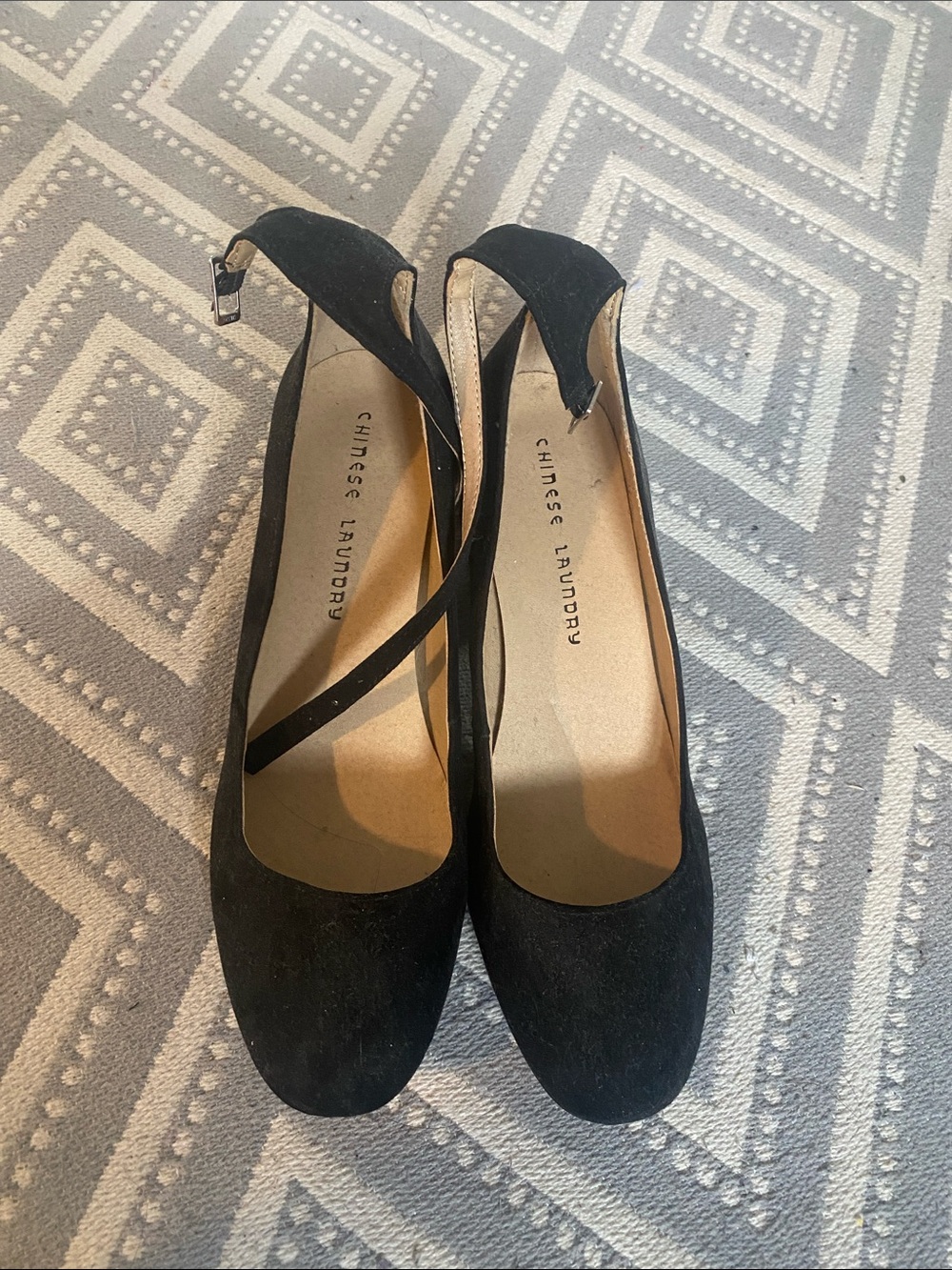 Chinese laundry ankle strap low heel